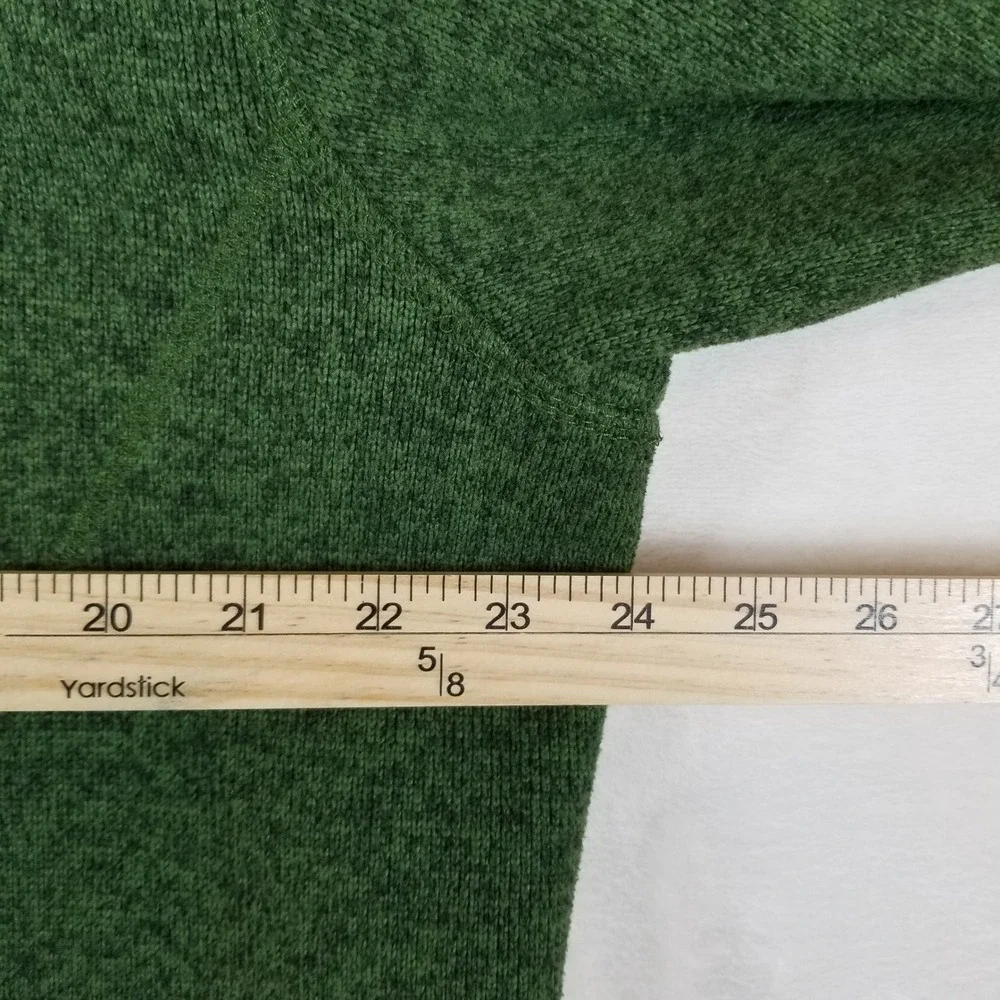 The North Face Gordon Lyons 1/4 Zip Fleece Pullover Men XL Green Heather Sweater